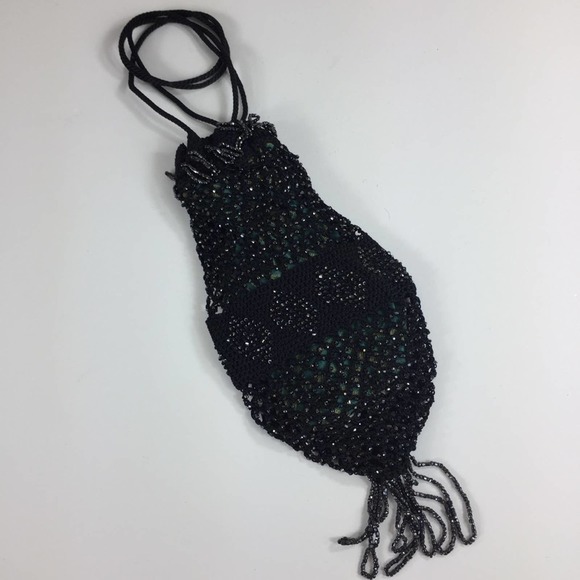 Small beaded and crocheted mini handbag - Picture 1 of 6